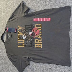 NWT Lucky Brand T-shirt Size XL in Sun faded Black